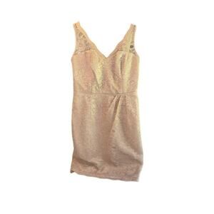 Davids Bridal Women's Bridesmaid Dress Size 10 Champagne/Beige